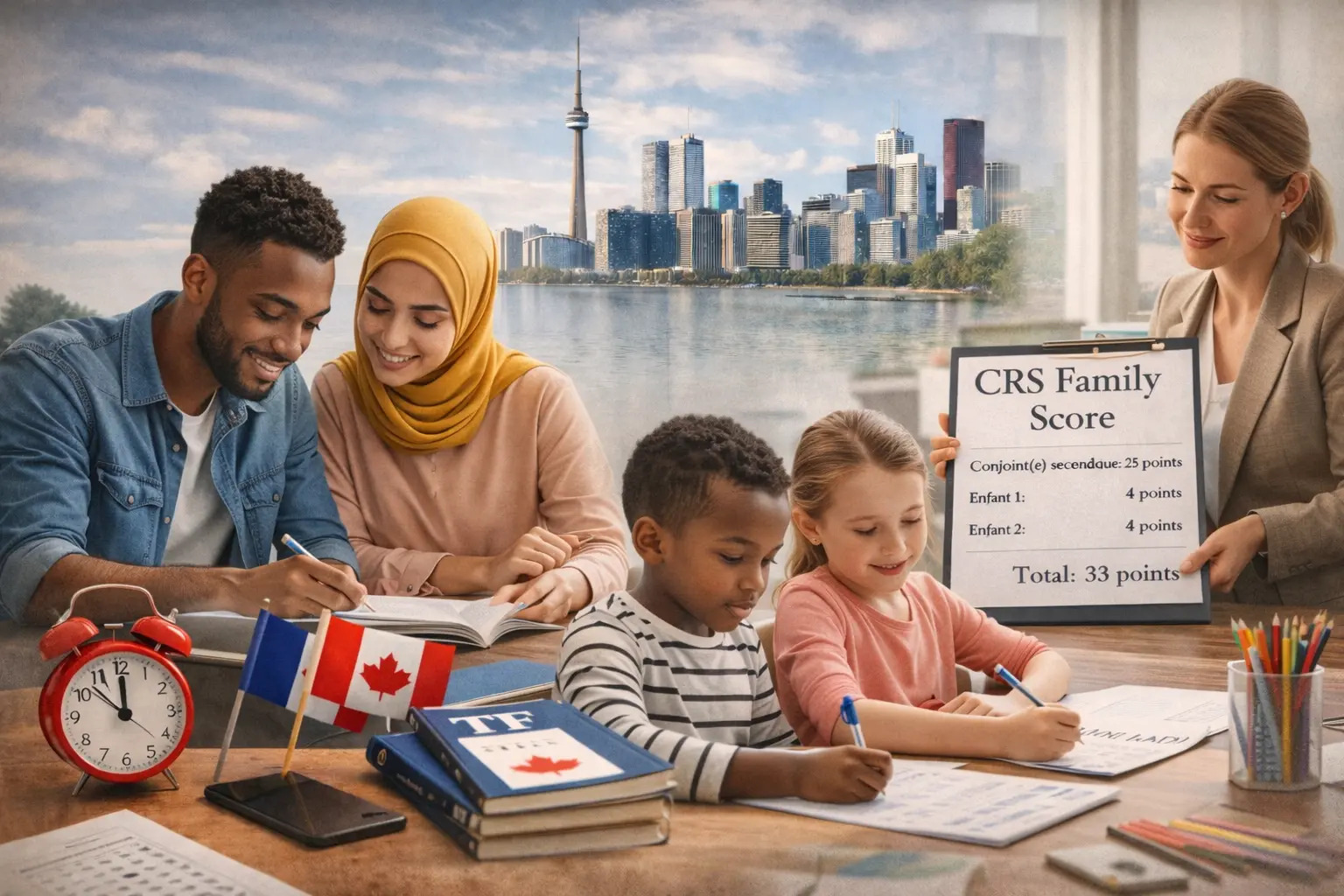 TCF Canada en Famille 2026 : Stratégies pour Conjoint, Enfants, et Maximisation des Points CRS Familiaux